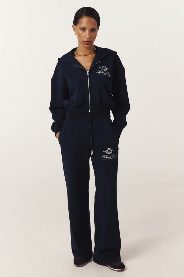 КРОП ХУДІ | NAVY BLUE / MILK